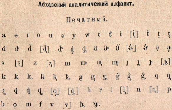 abkhaz alphabet marr