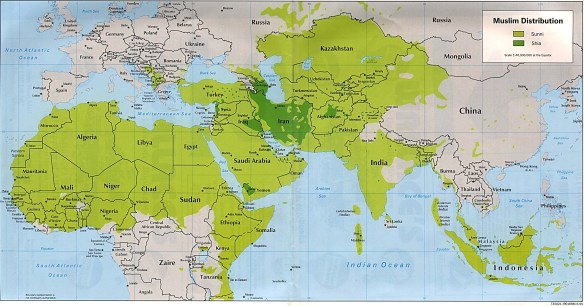 islam distribution map