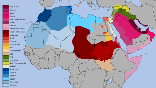 arabic language map