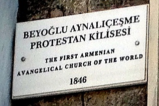 armenian evangelical church istanbul sign