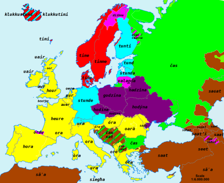 hour etymology map